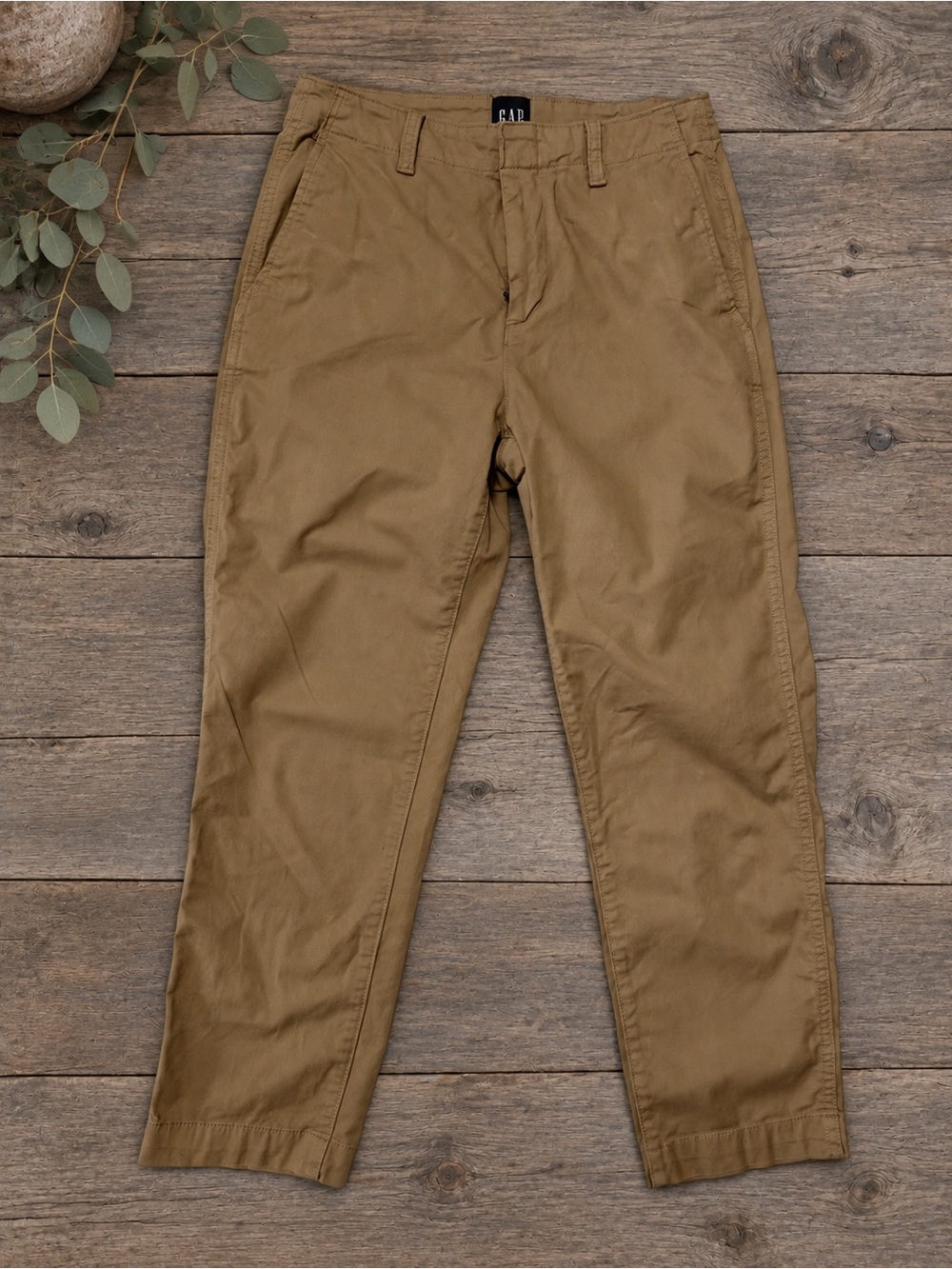 Gap High Rise Cropped Chino Pants Camel Tan Size 6